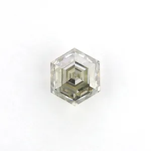 1.35 Carat Warm Toned Step Cut Hexagon Moissanite