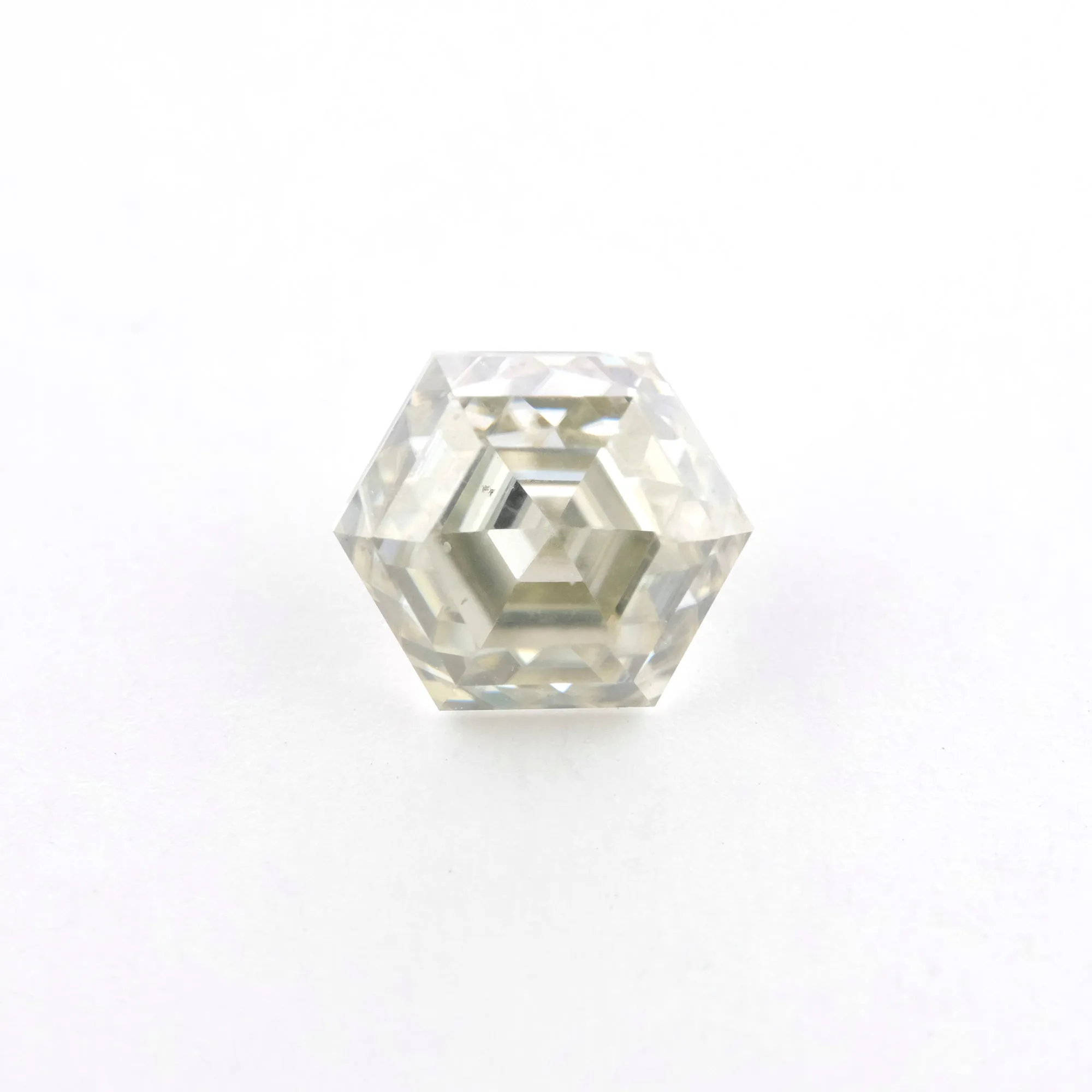 1.35 Carat Warm Toned Step Cut Hexagon Moissanite