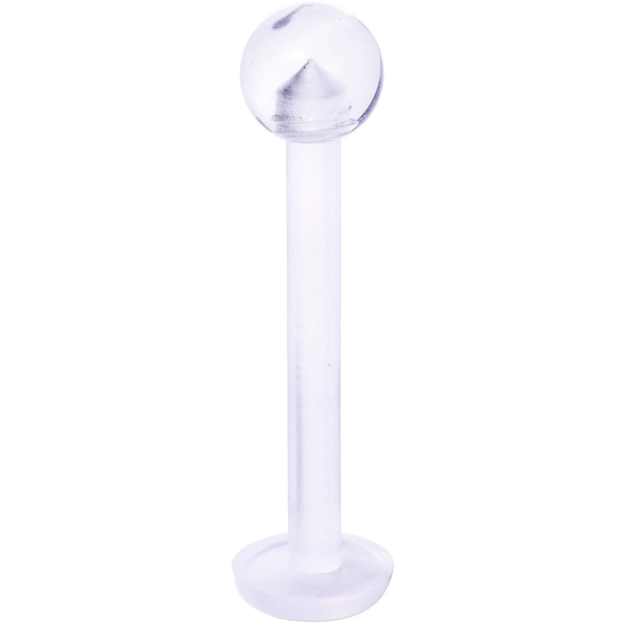 14 Gauge 9/16 Clear Flexible Bioplast Straight Barbell Retainer