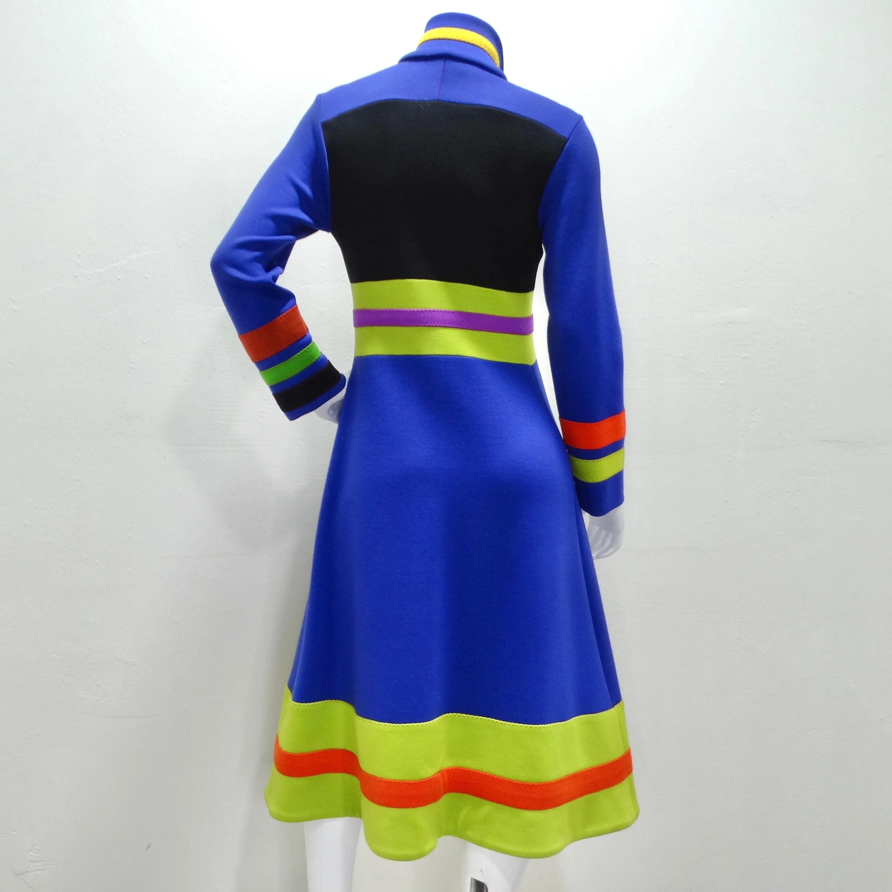 1960s Mod Color Block Jacket Dress