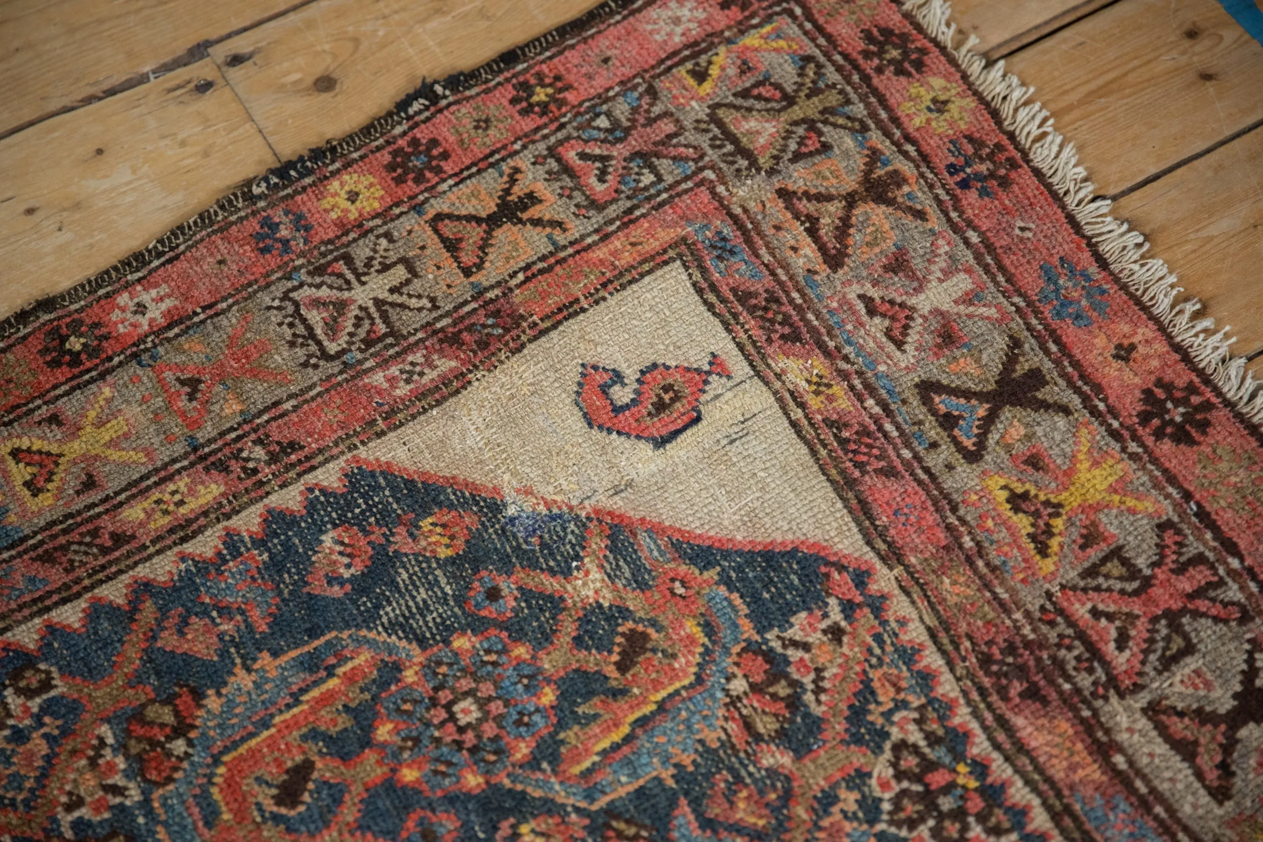 3.5x4.5 Antique Hamadan Square Rug