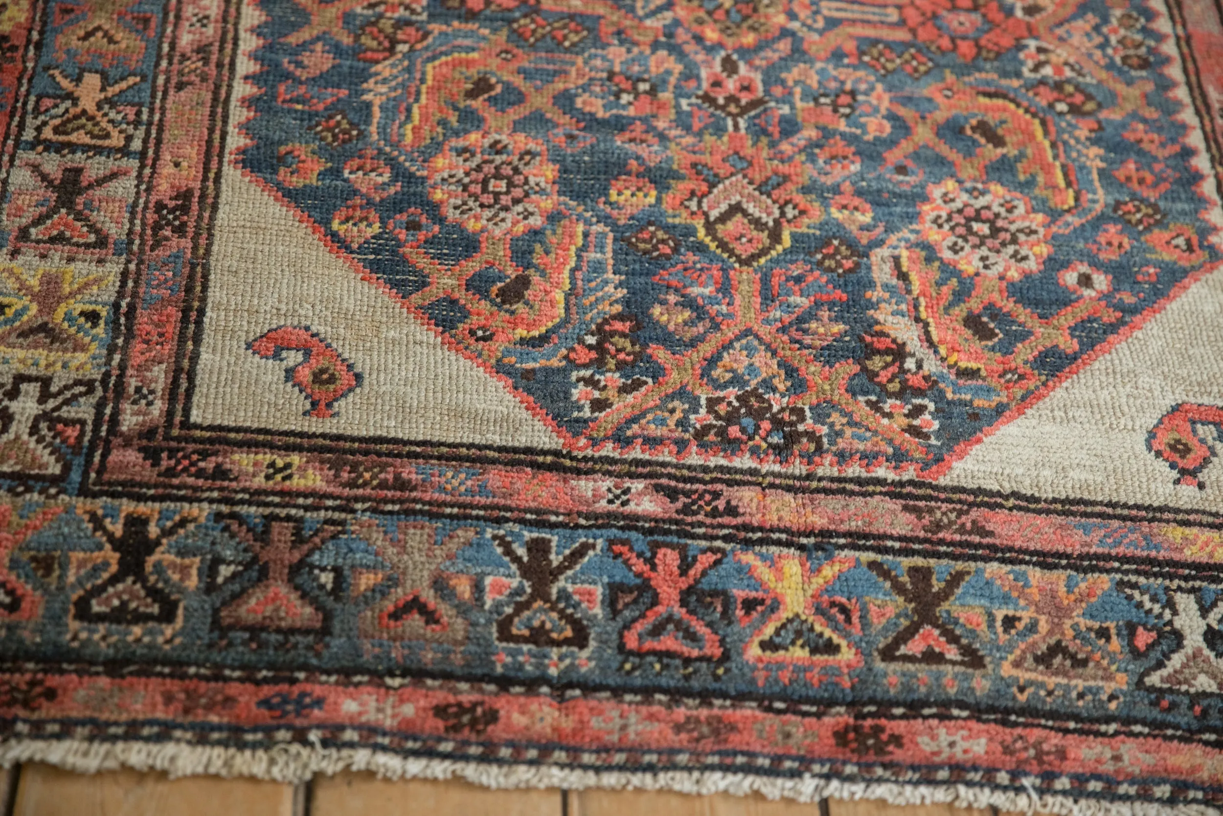 3.5x4.5 Antique Hamadan Square Rug