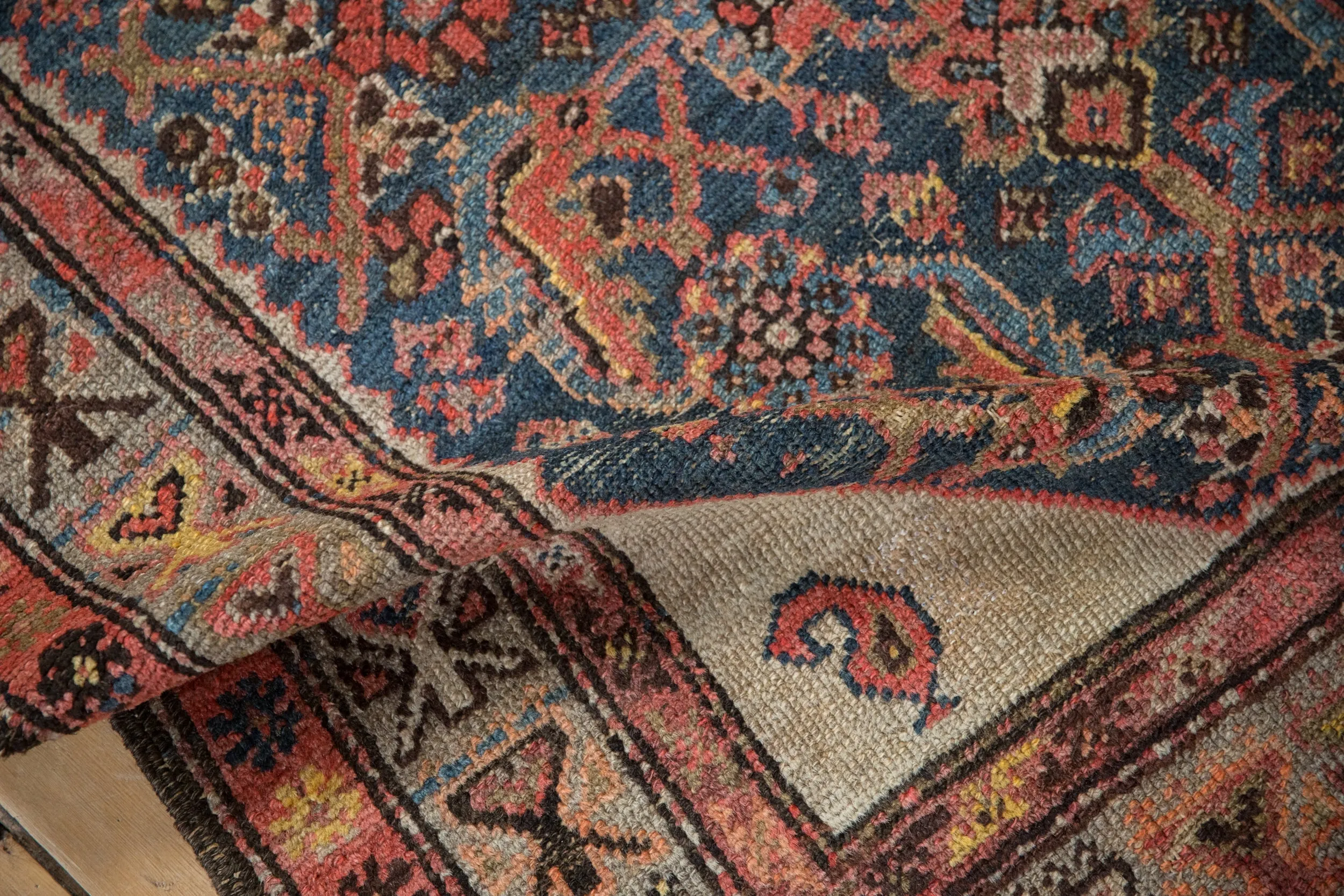 3.5x4.5 Antique Hamadan Square Rug