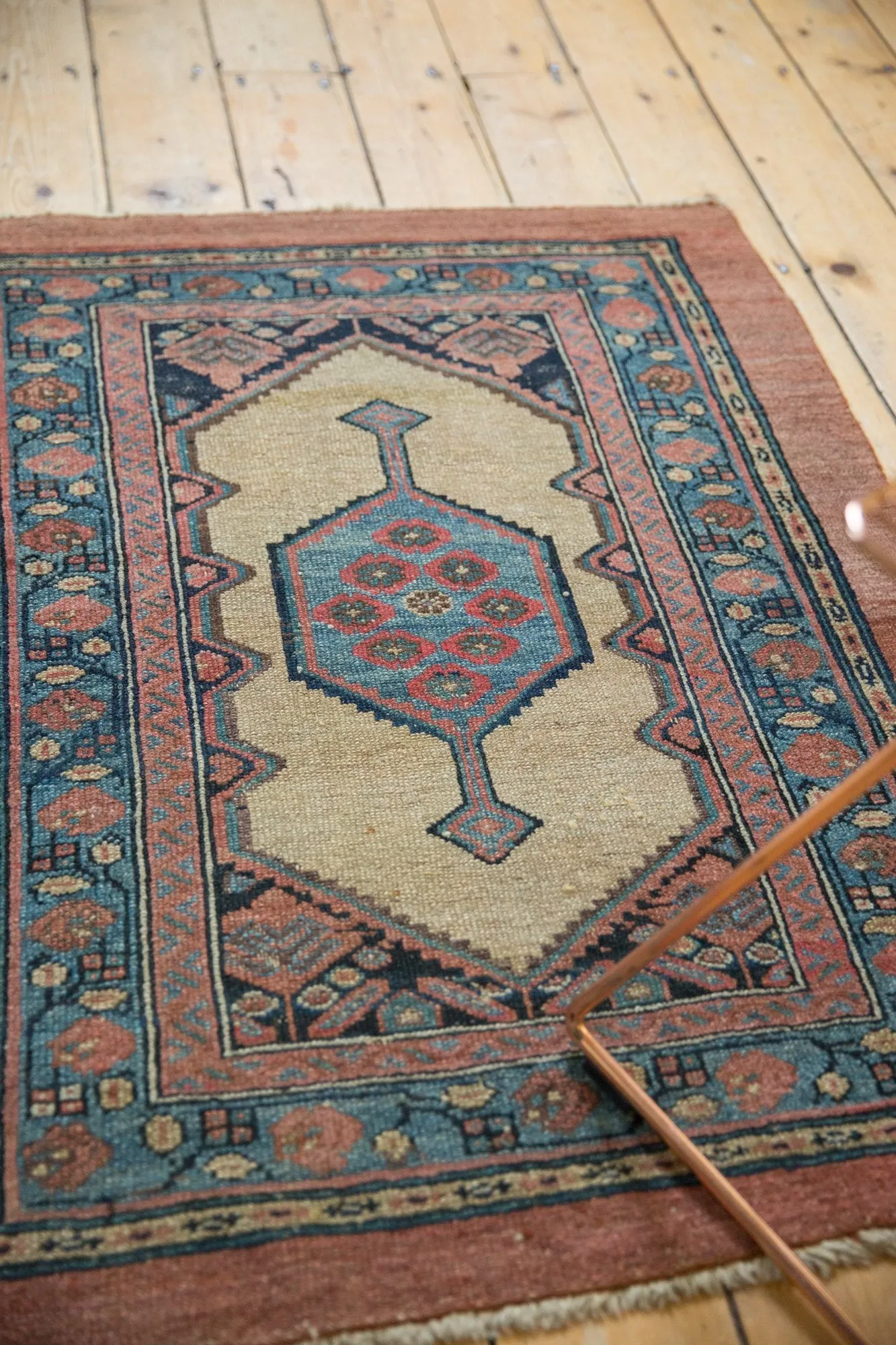 3x4 Antique Camel Hair Serab Square Rug