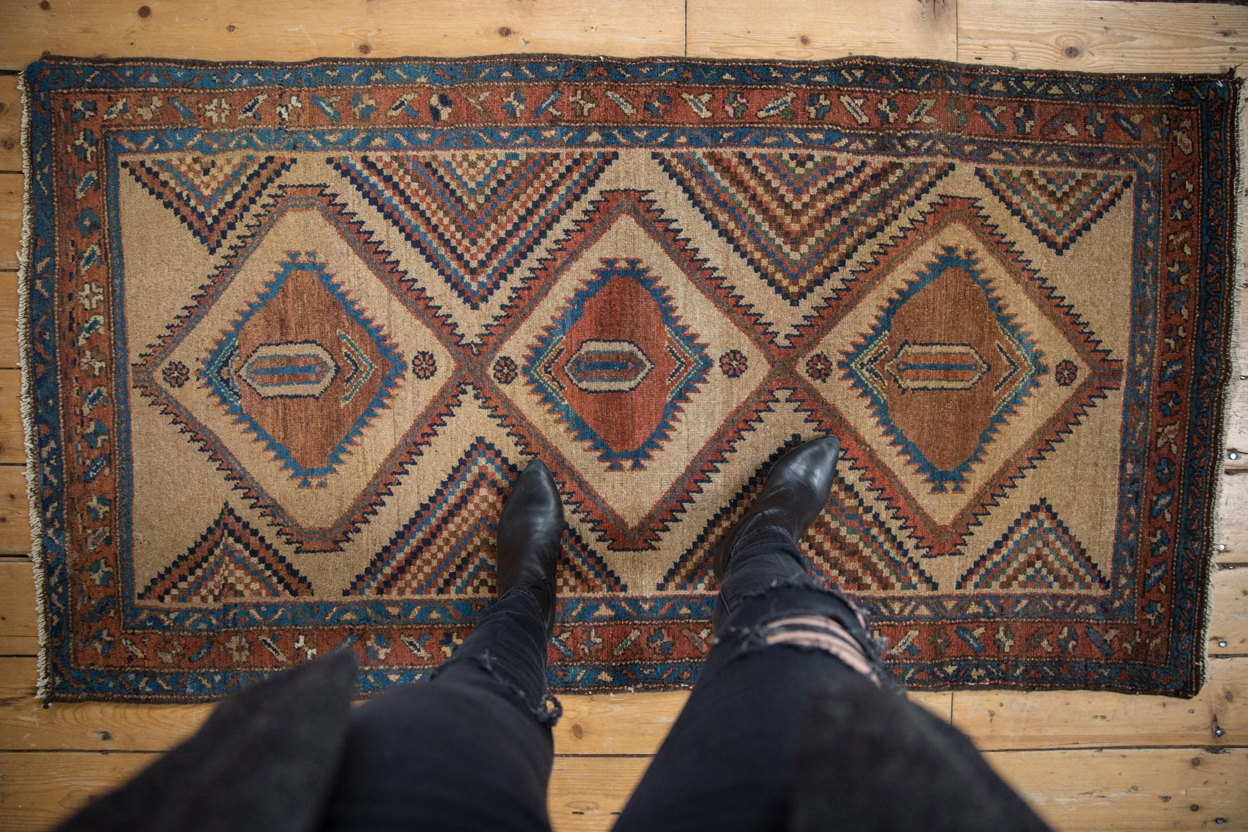 3x6 Antique Camel Hair Serab Rug Runner