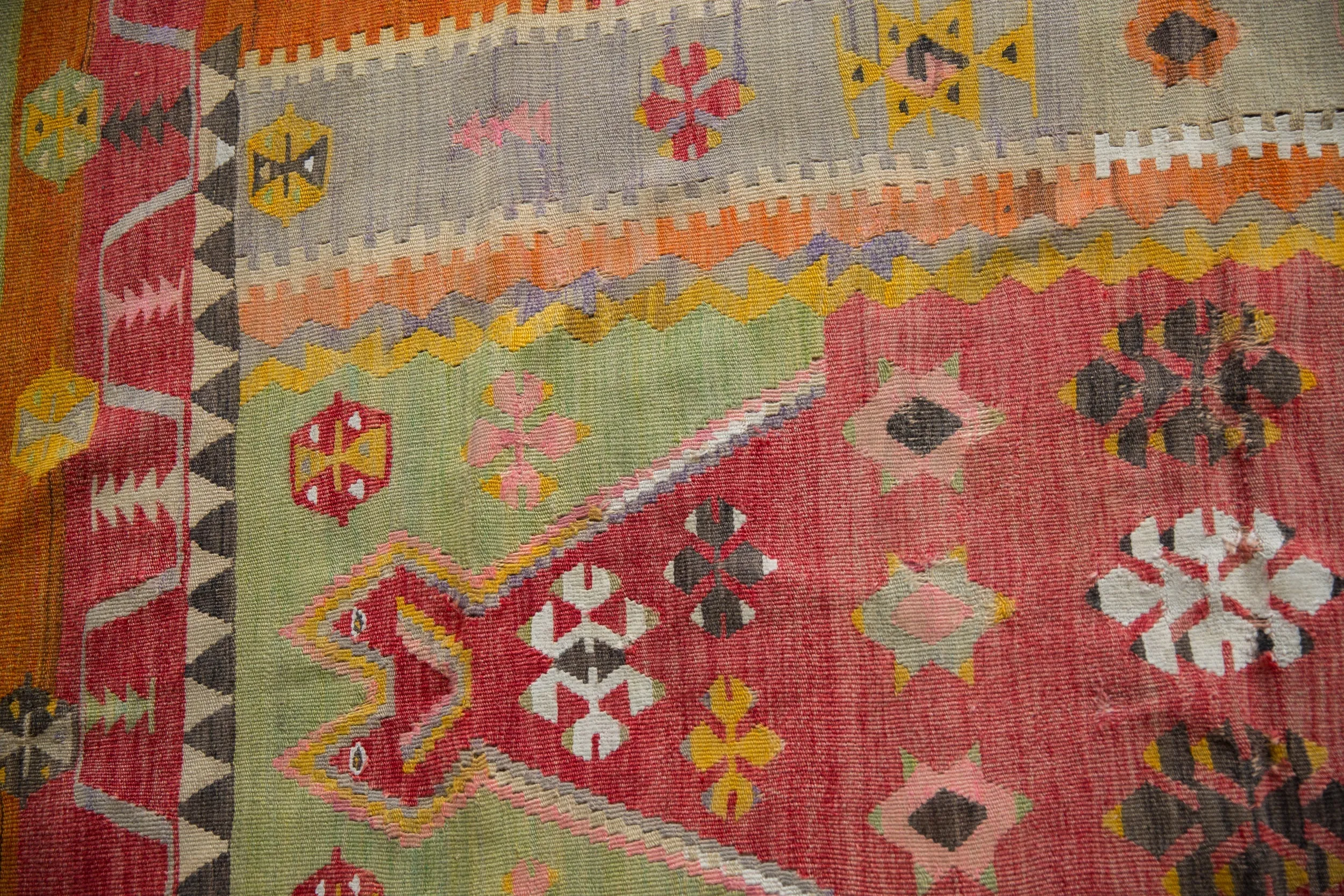 4x7 Vintage Turkish Kilim Rug