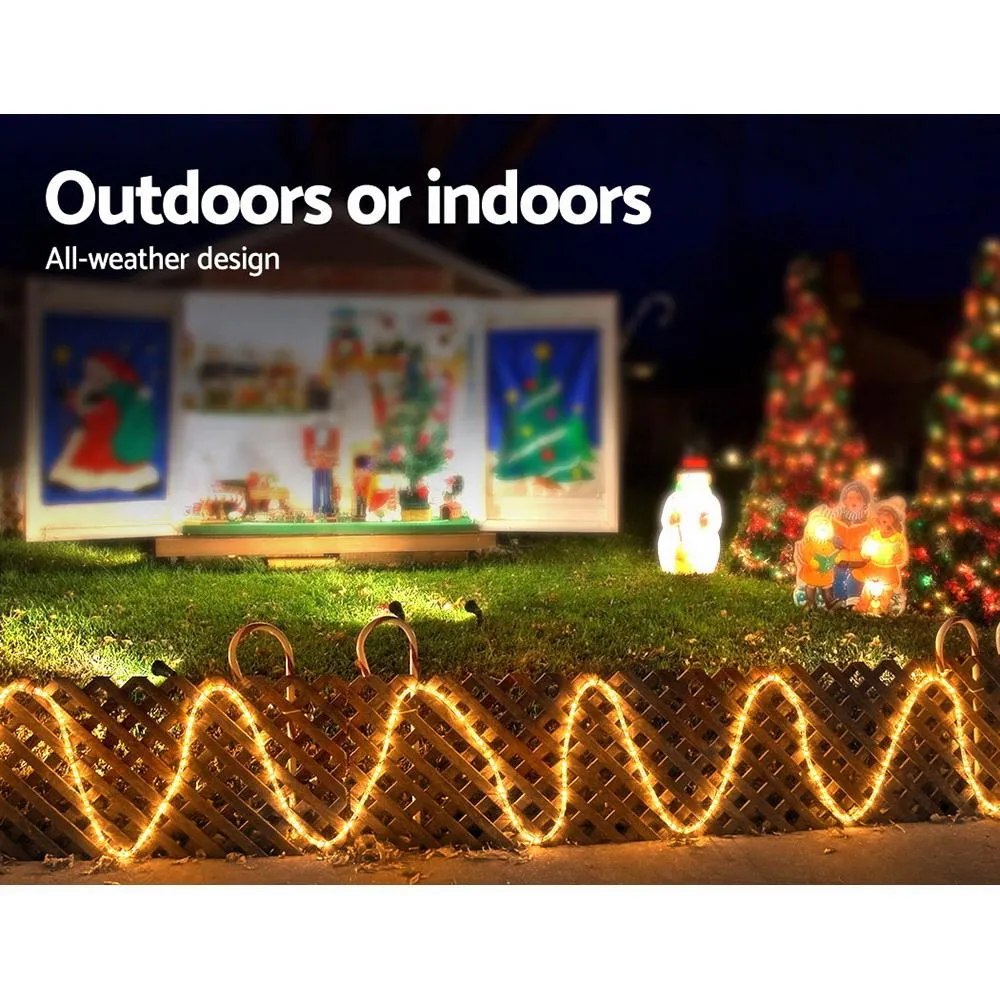 50M Christmas Rope Lights 1200 LED Warm White