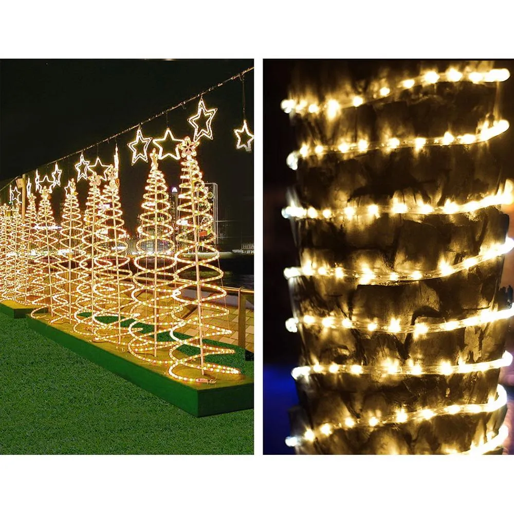 50M Christmas Rope Lights 1200 LED Warm White