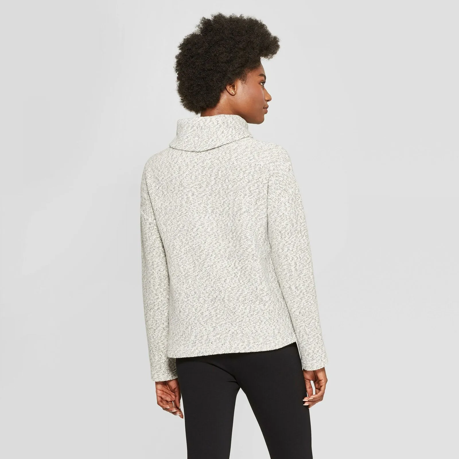 A New Day Women's Long Sleeve Cowl Neck Knit Top Shirt