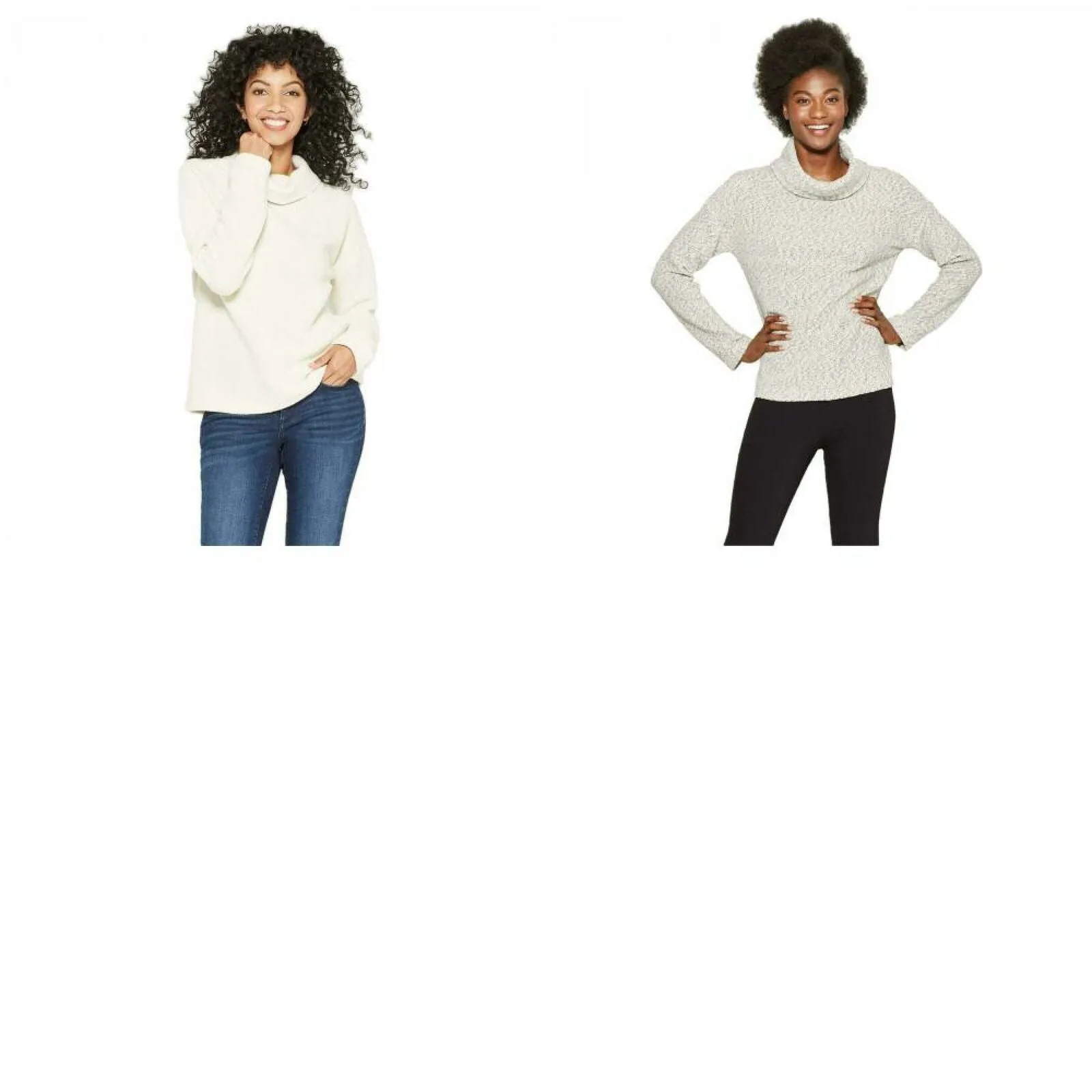 A New Day Women's Long Sleeve Cowl Neck Knit Top Shirt