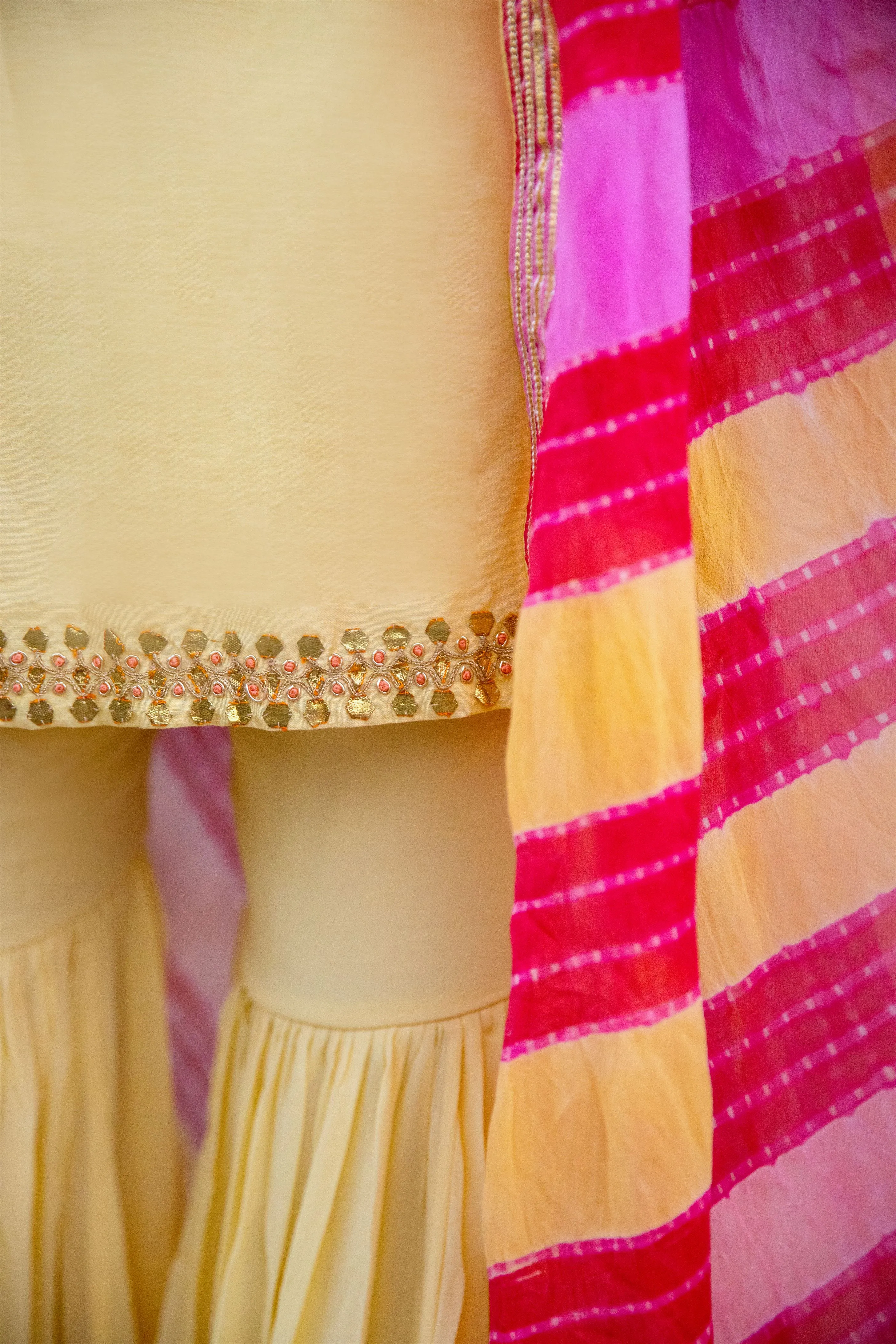 Aarti Sethia Studio    I   Yellow Hand Embroidered Silk Sharara Set