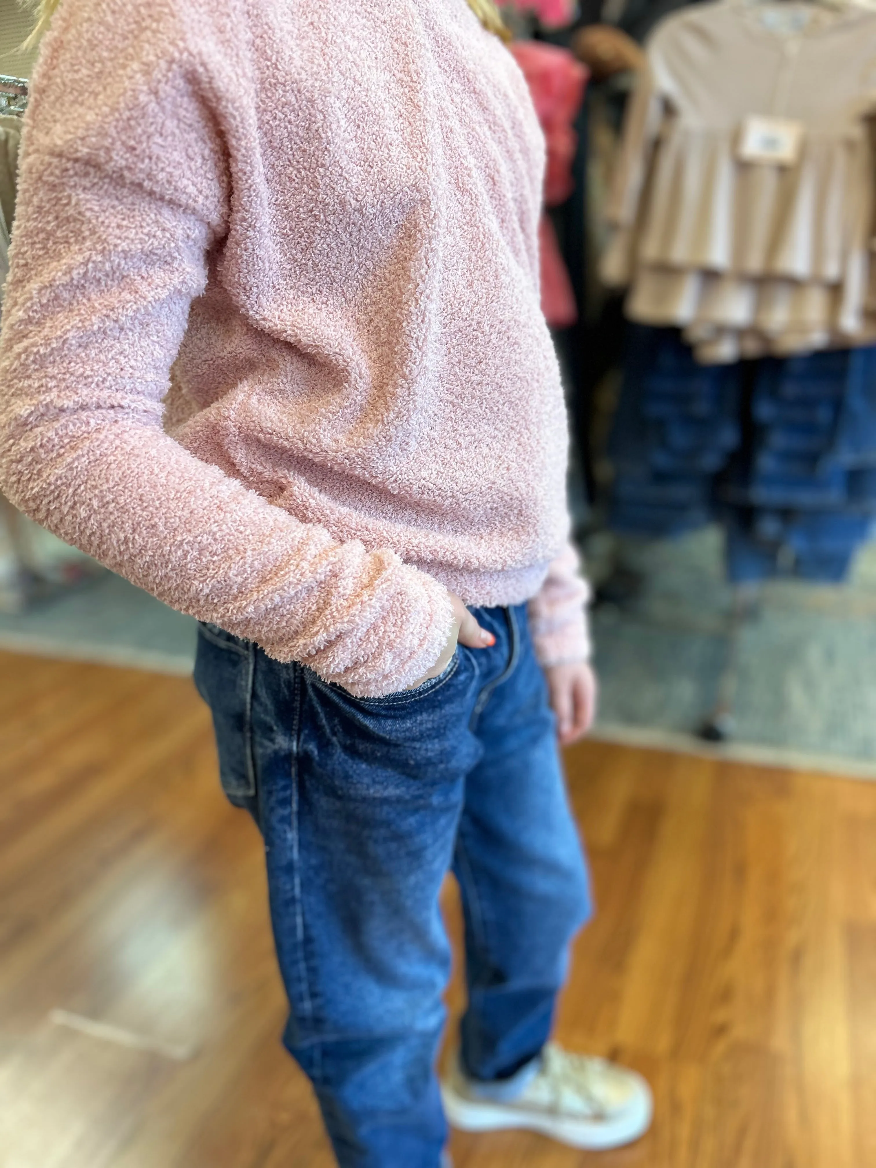 AC407 - Girls Blush Cozy Hoodie