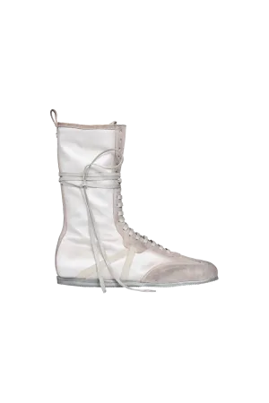 Ann Demeulemeester Fides Soft High-Top Boxing Sneakers White