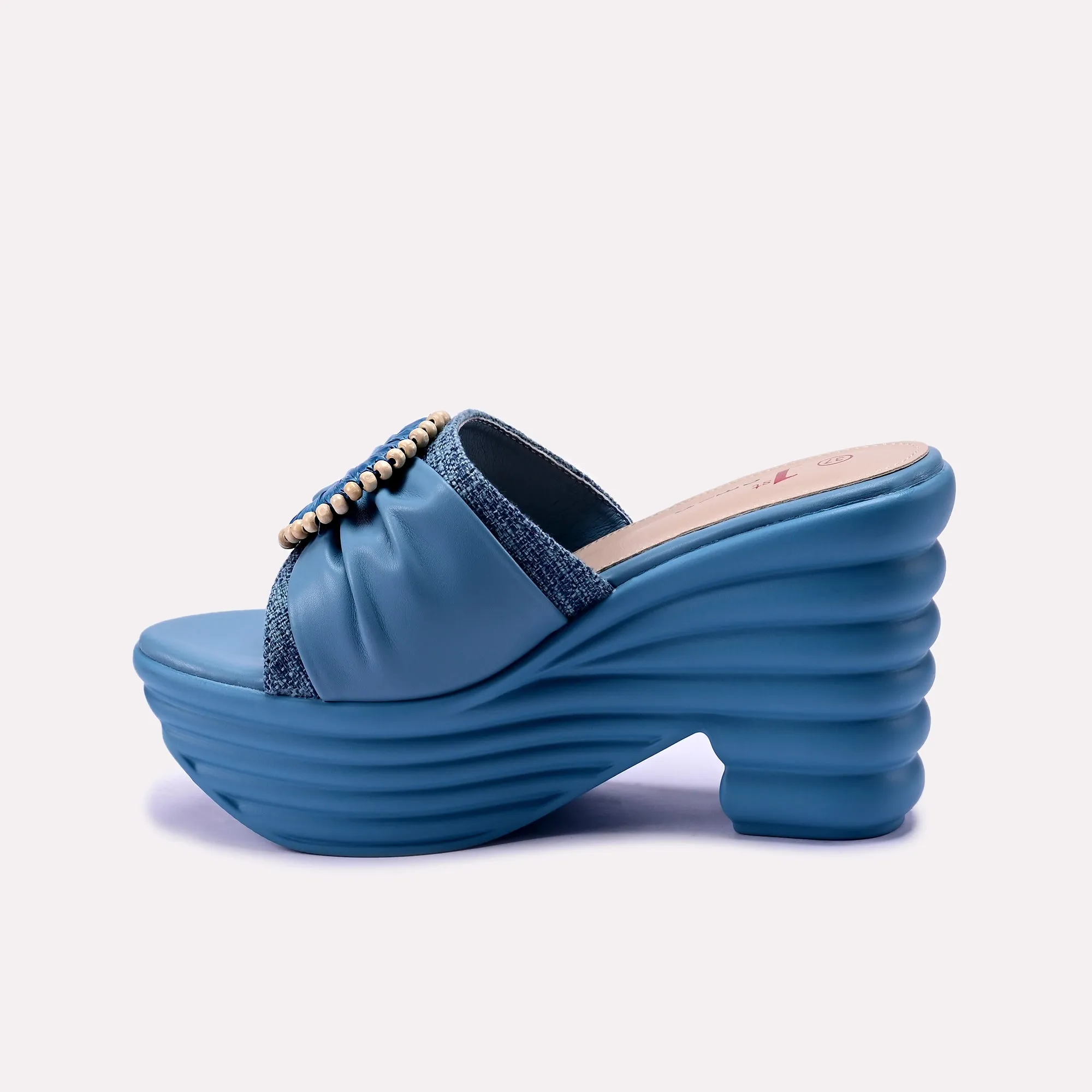 Anna Chunky Blue Fancy Slipper 0412360