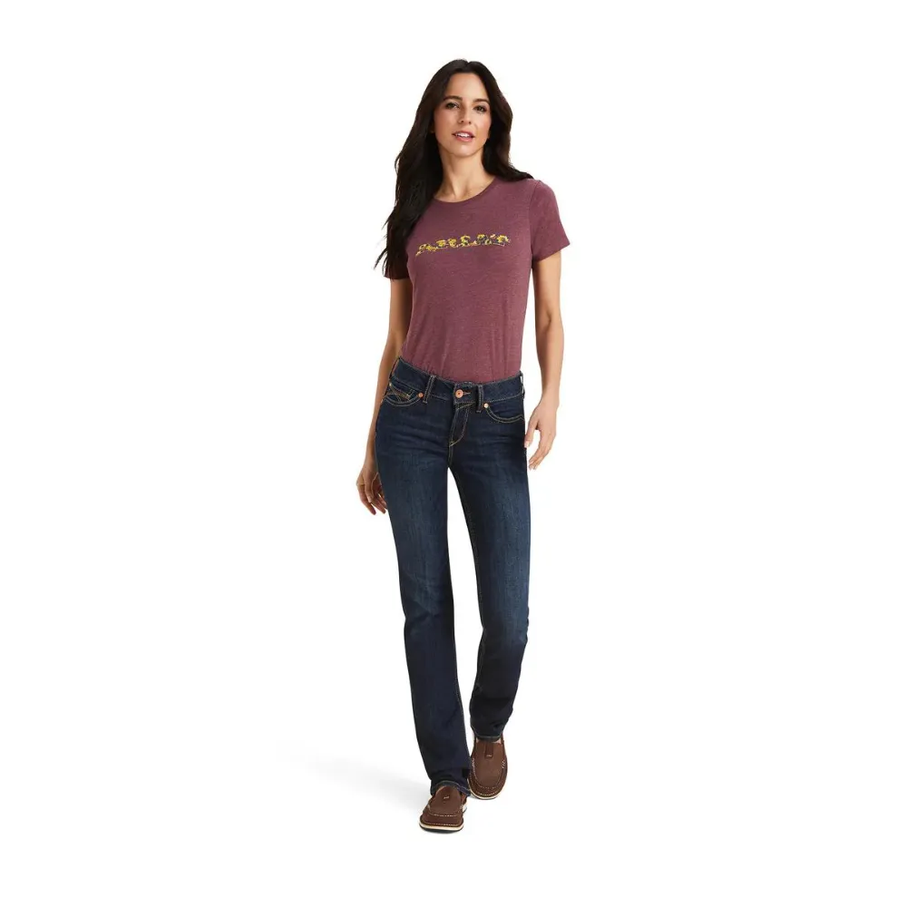 Ariat Womens REAL Perfect Rise Greta Straight Leg Jean