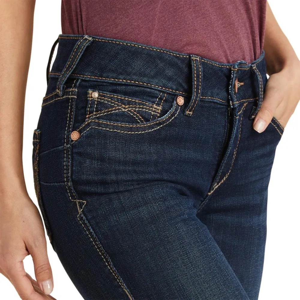 Ariat Womens REAL Perfect Rise Greta Straight Leg Jean