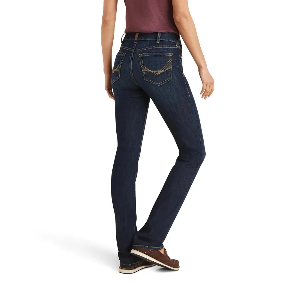 Ariat Womens REAL Perfect Rise Greta Straight Leg Jean