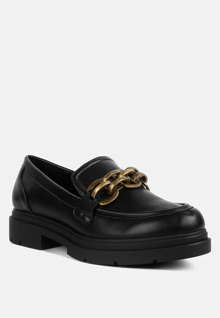 Arthur Faux Leather Chunky Platform Loafers By Ruw