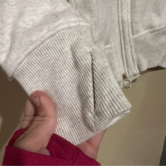 Athleta Triumph Hoodie Size XS Gold Hardware Fleece Cozy