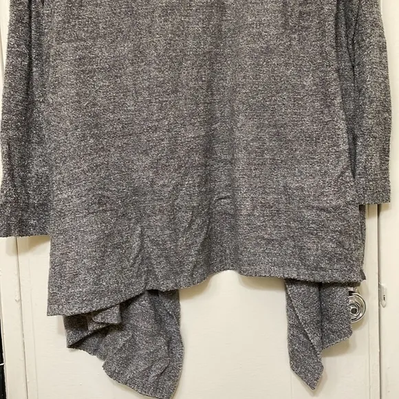 Barefoot Dreams Cozychic Lite Knit Island Wrap Cardigan Carbon Grey sz L/XL