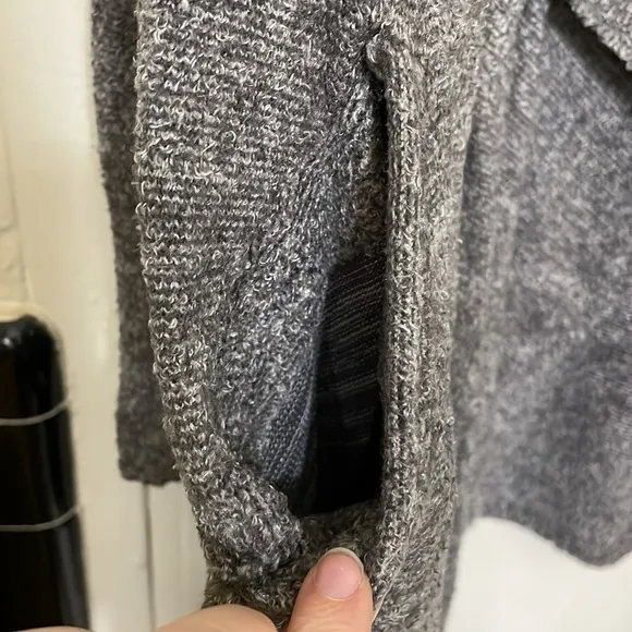 Barefoot Dreams Cozychic Lite Knit Island Wrap Cardigan Carbon Grey sz L/XL
