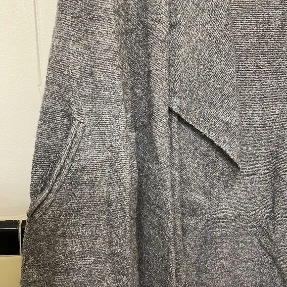 Barefoot Dreams Cozychic Lite Knit Island Wrap Cardigan Carbon Grey sz L/XL