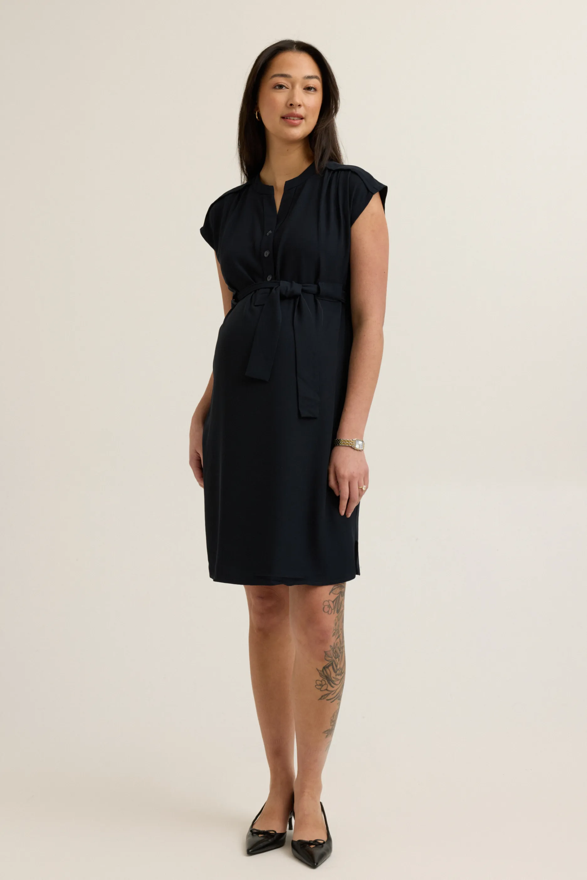 Belted Woven Dress