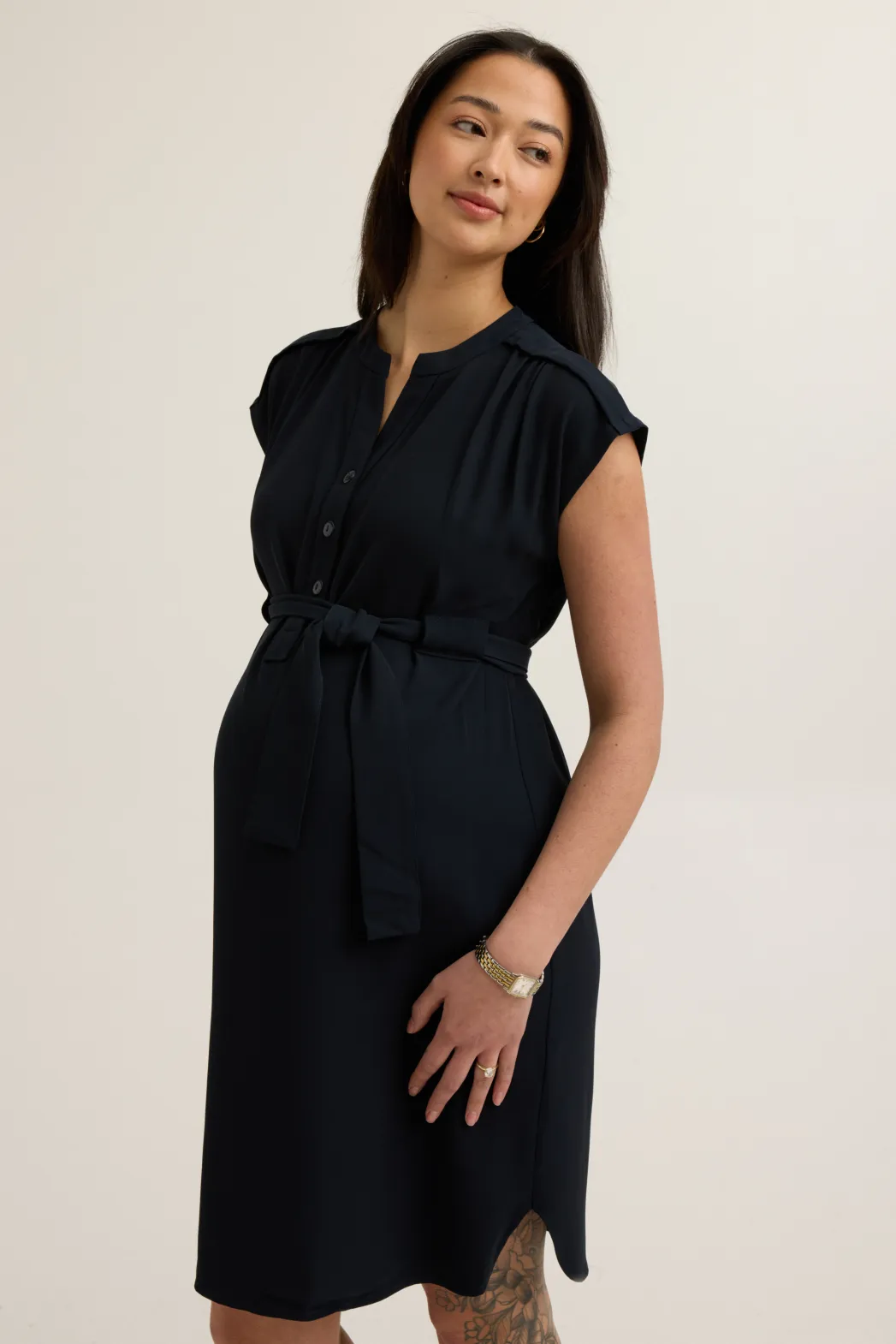 Belted Woven Dress