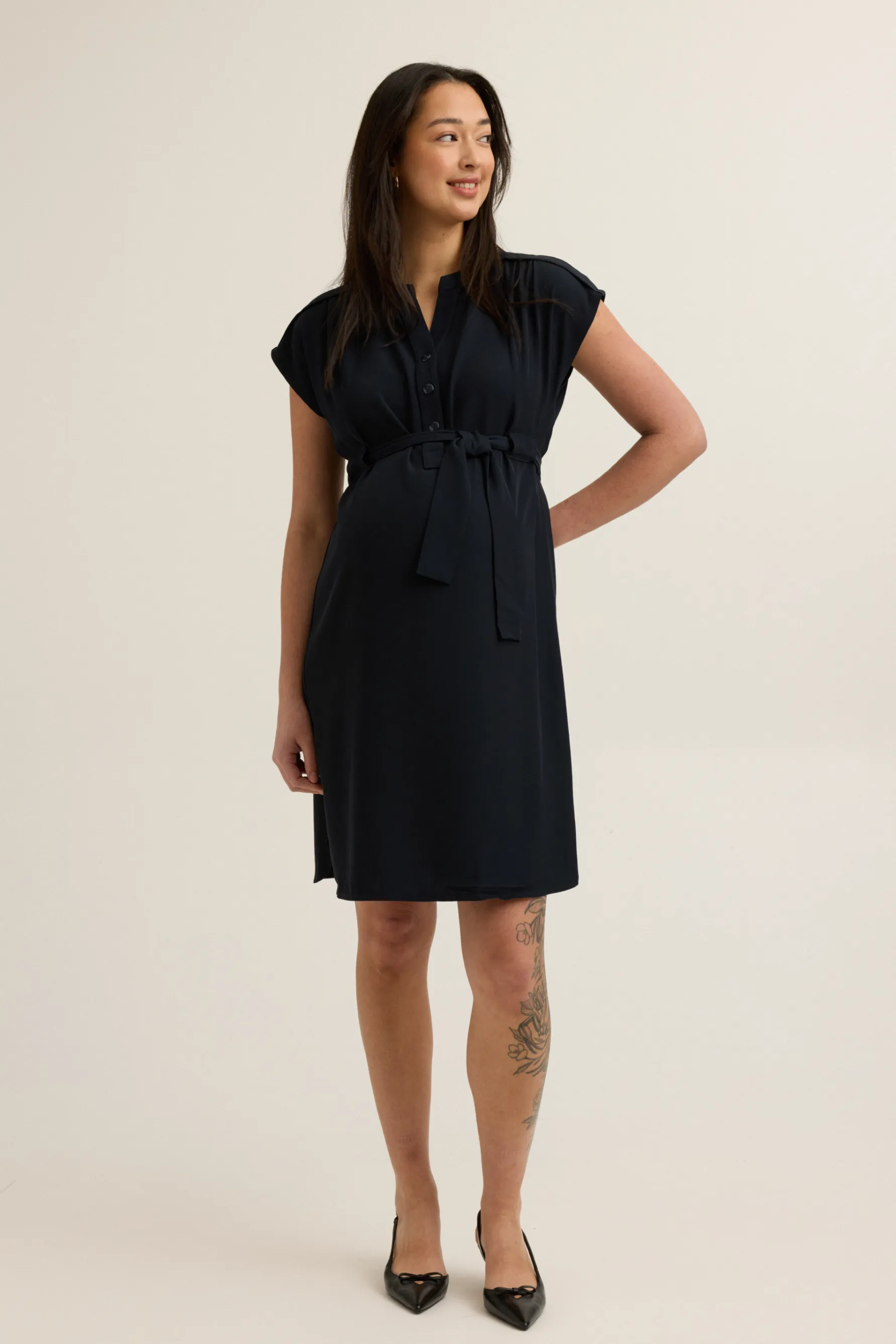 Belted Woven Dress