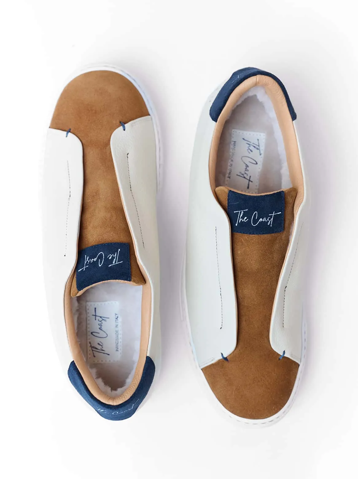 Beni slip-in with lambskin lining in cream-cognac