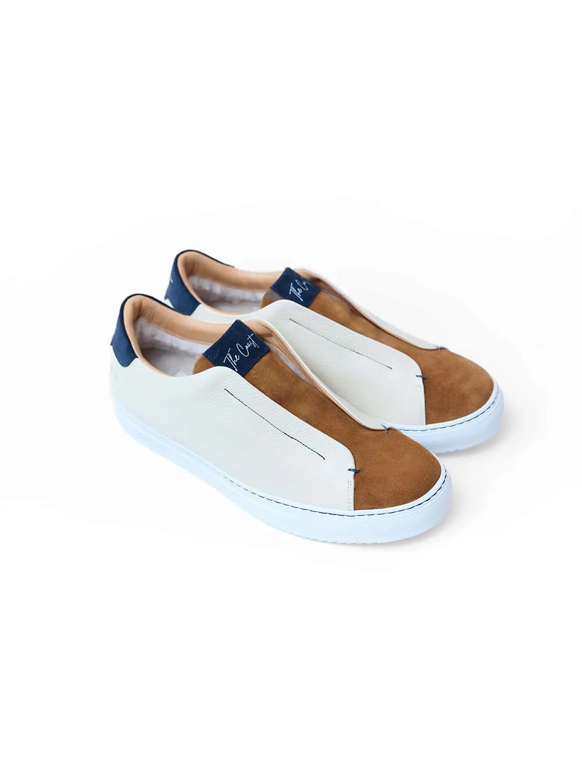Beni slip-in with lambskin lining in cream-cognac