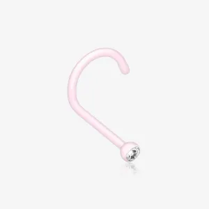 Bio Flexible Press Fit Gem Nose Screw Ring