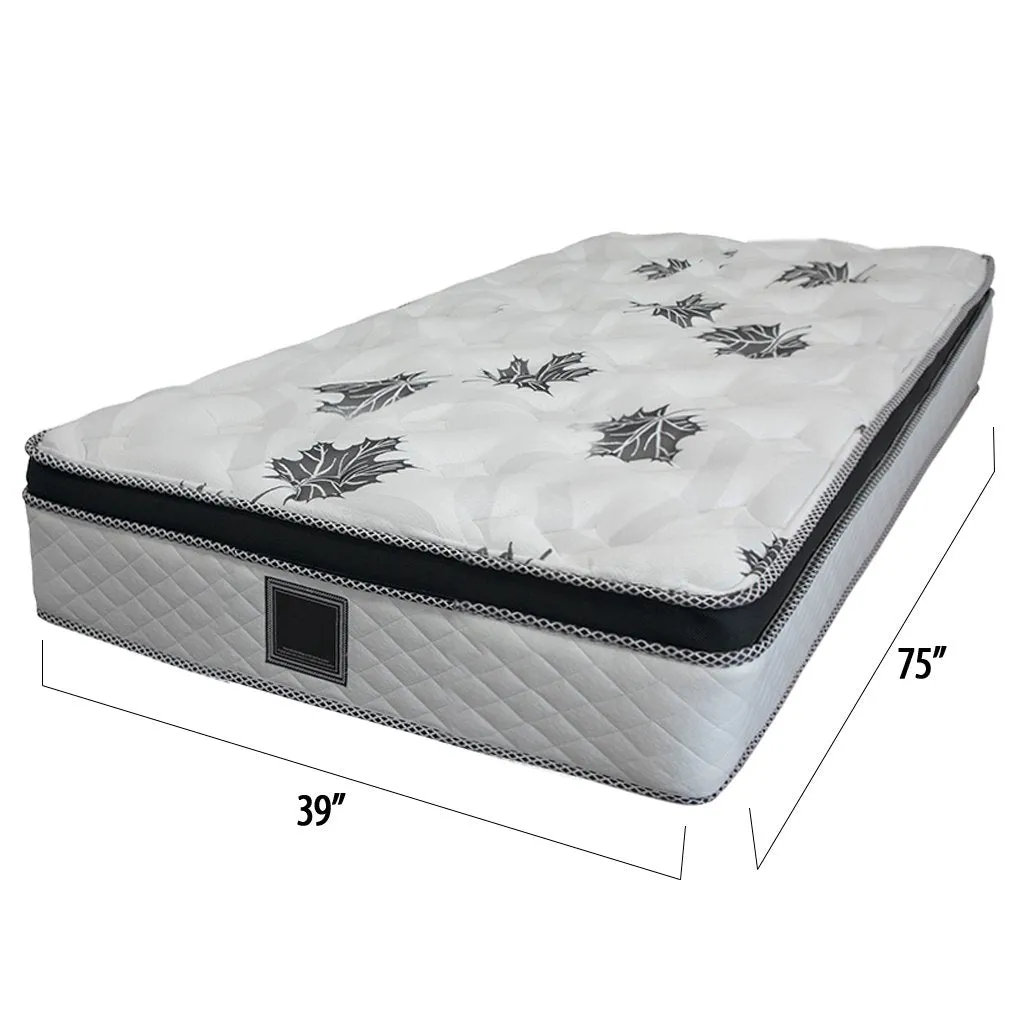 Boobeyeh georgia twin mattress and box spring set - 19 inch durable coils