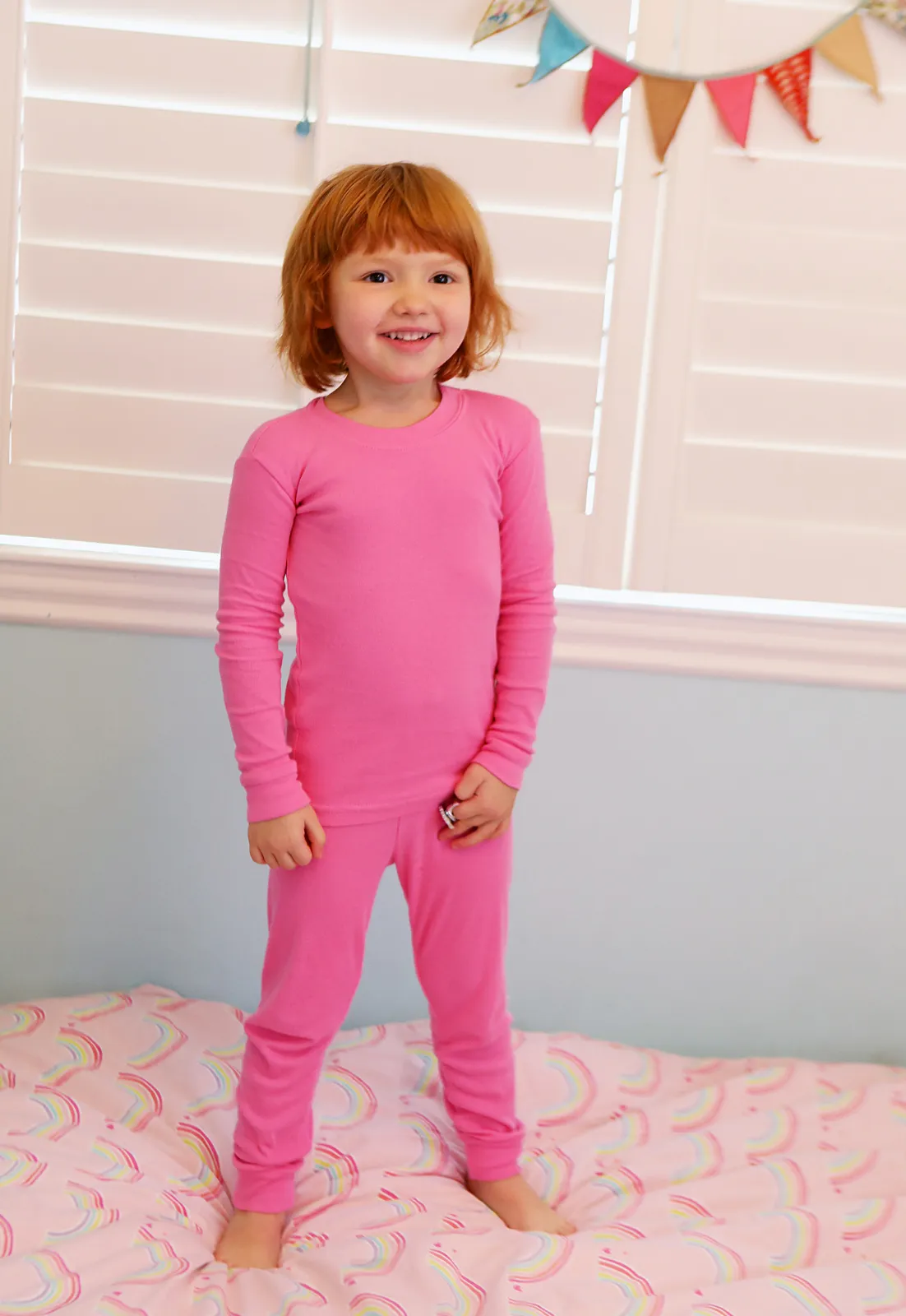 Boys and Girls Soft Organic Cotton Snug Fit Pajama Sets  | Candy Apple