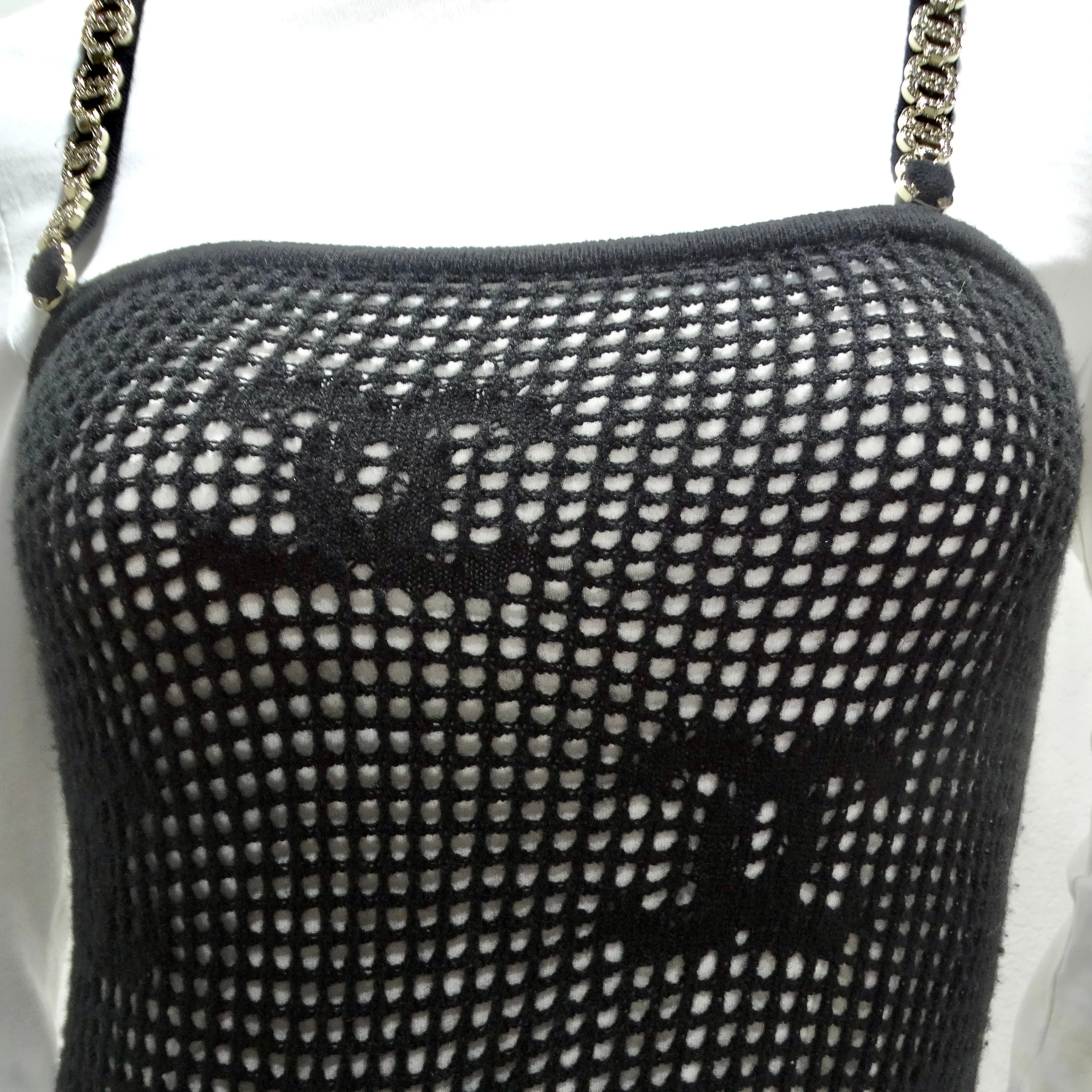 Chanel Cruise 2022 Black Cashmere Mini Dress