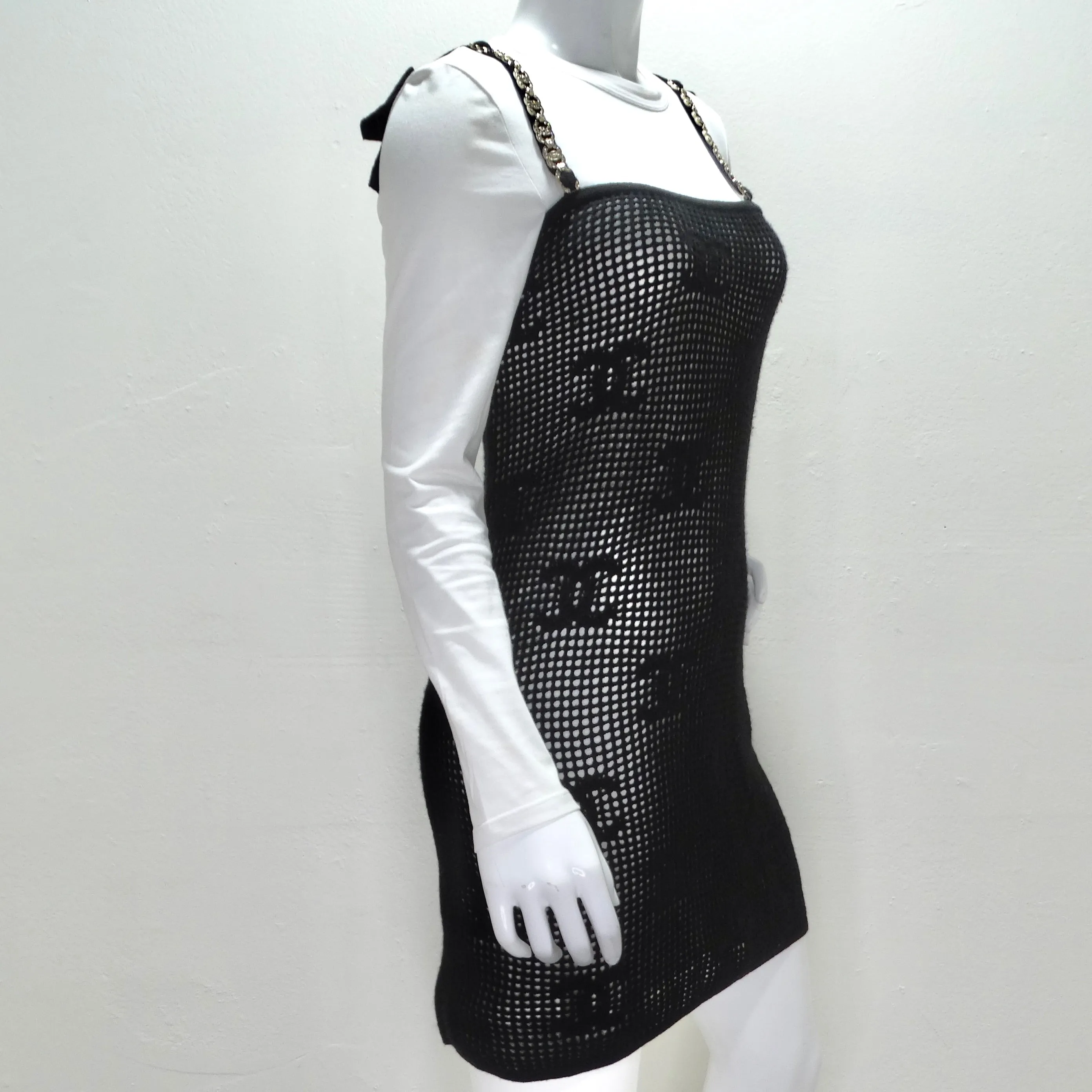 Chanel Cruise 2022 Black Cashmere Mini Dress