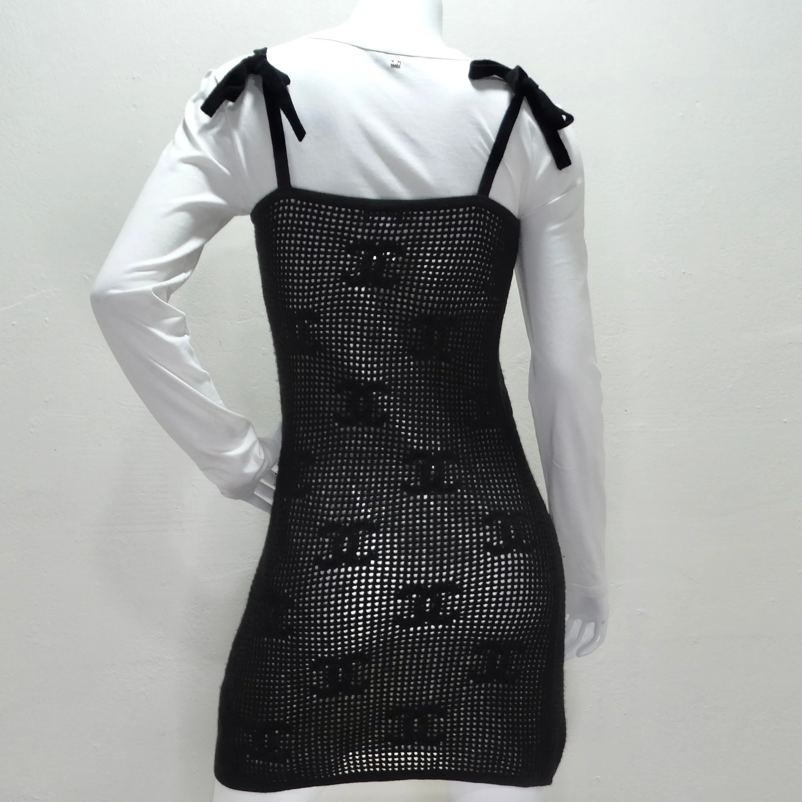 Chanel Cruise 2022 Black Cashmere Mini Dress