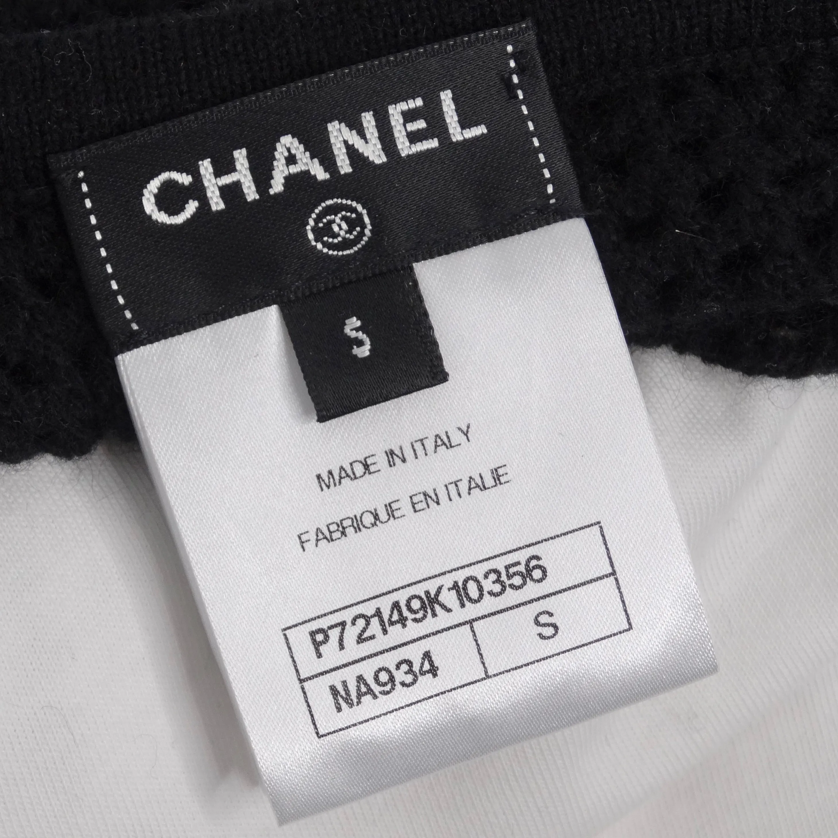 Chanel Cruise 2022 Black Cashmere Mini Dress