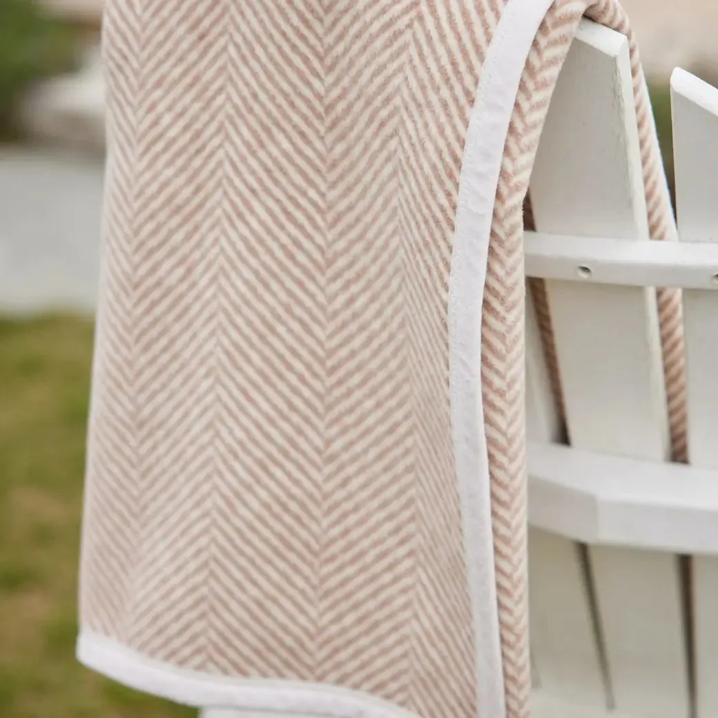Chappy Wrap | Harborview Herringbone Blanket {Tan}