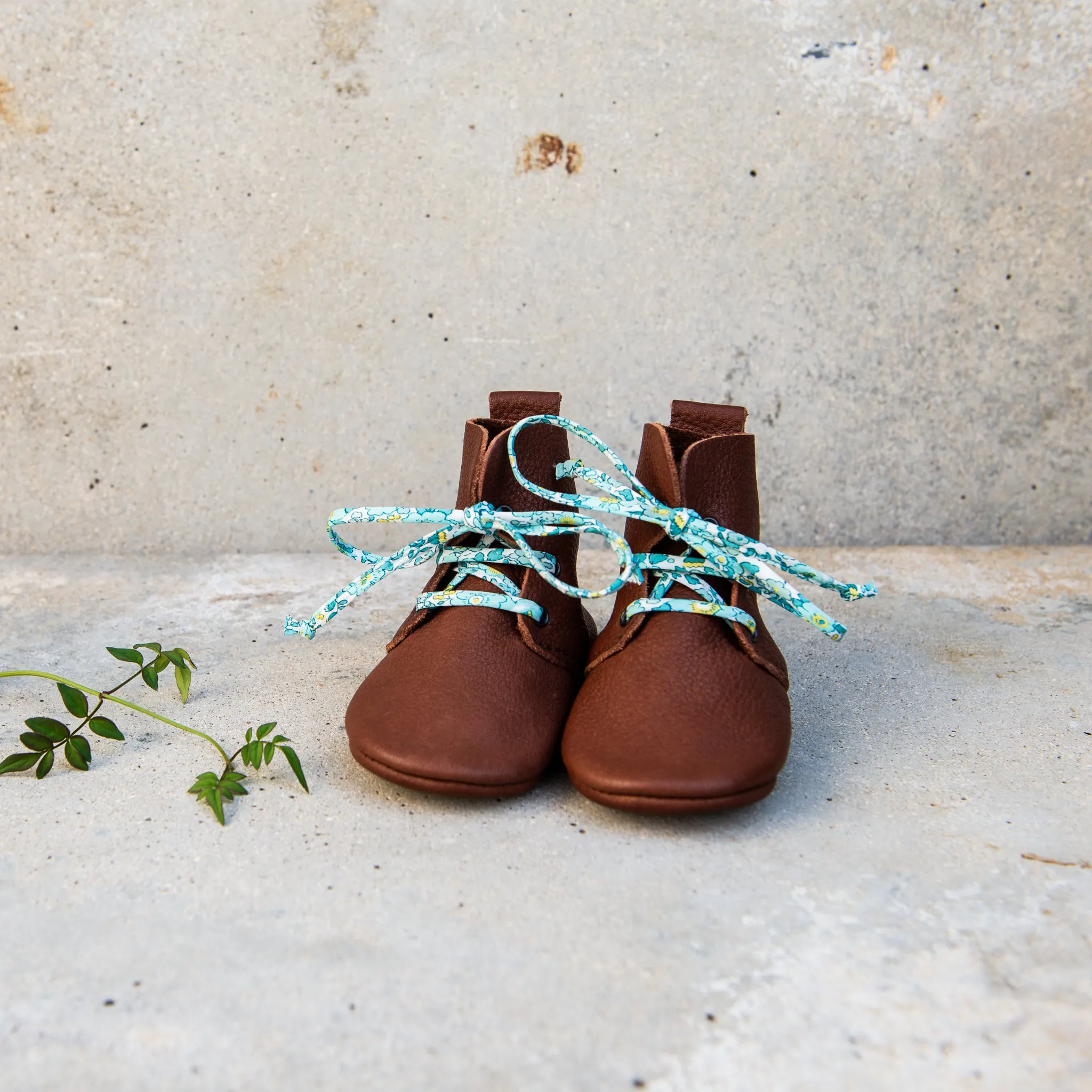 CHESTNUT HIGH TOPS WITH LIBERTY PRINT LACES