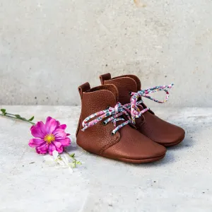 CHESTNUT HIGH TOPS WITH LIBERTY PRINT LACES