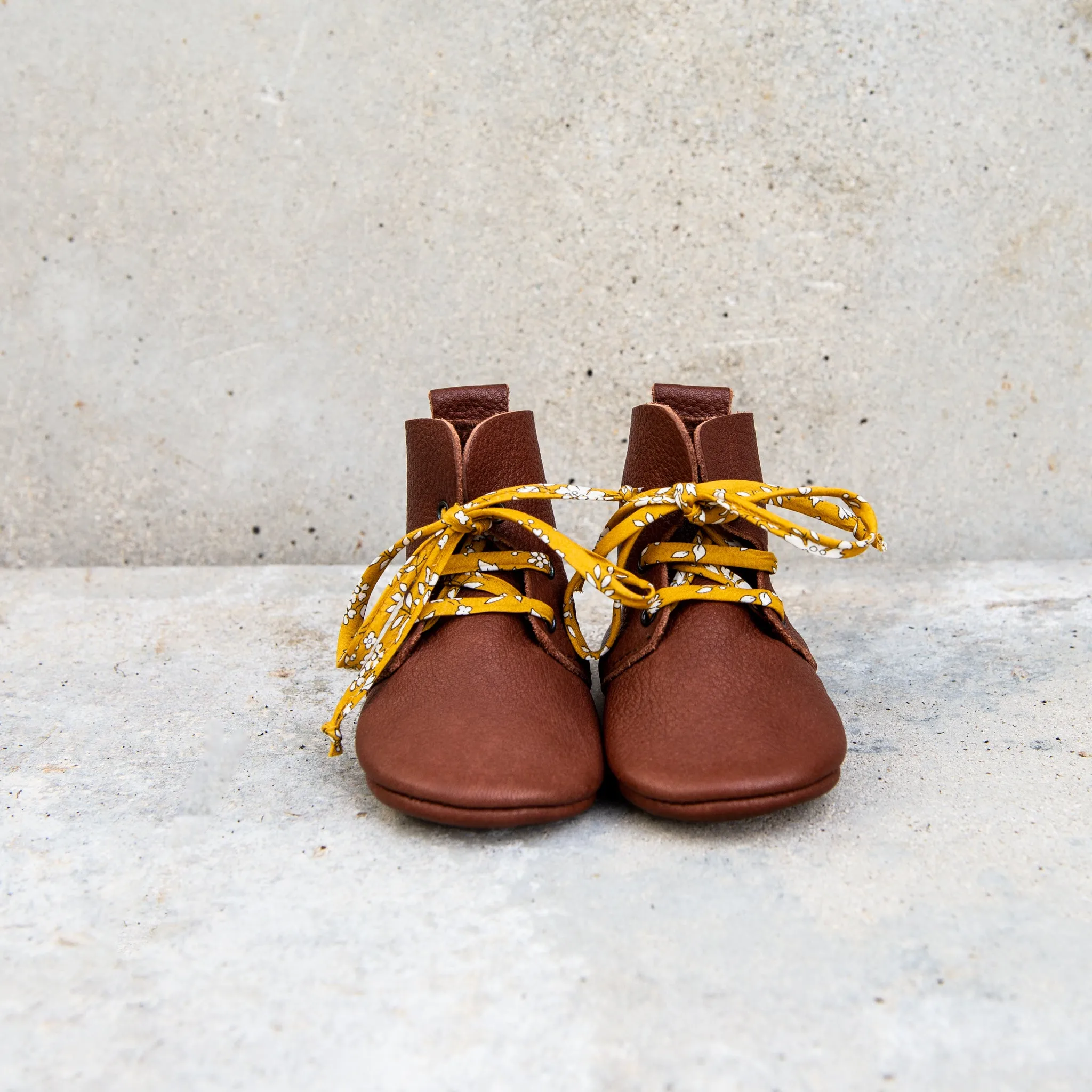 CHESTNUT HIGH TOPS WITH LIBERTY PRINT LACES