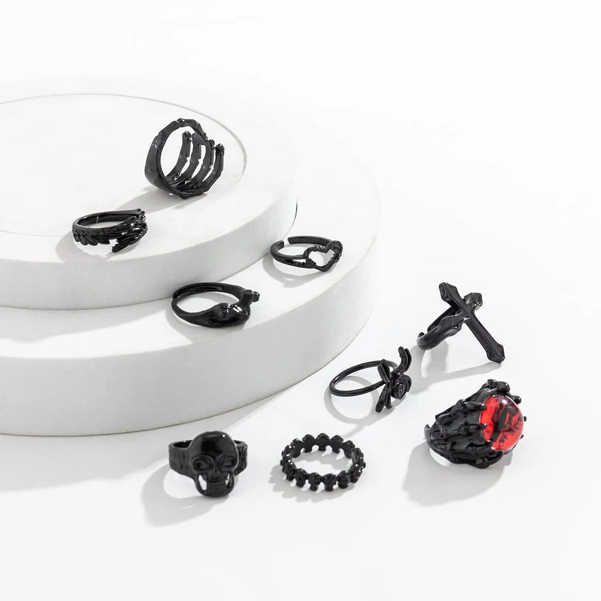 Chic 9 Pieces Halloween Rings Set