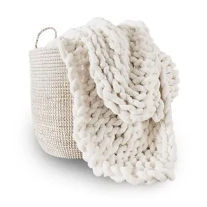 Chunky Hand Knitted Blanket Throw