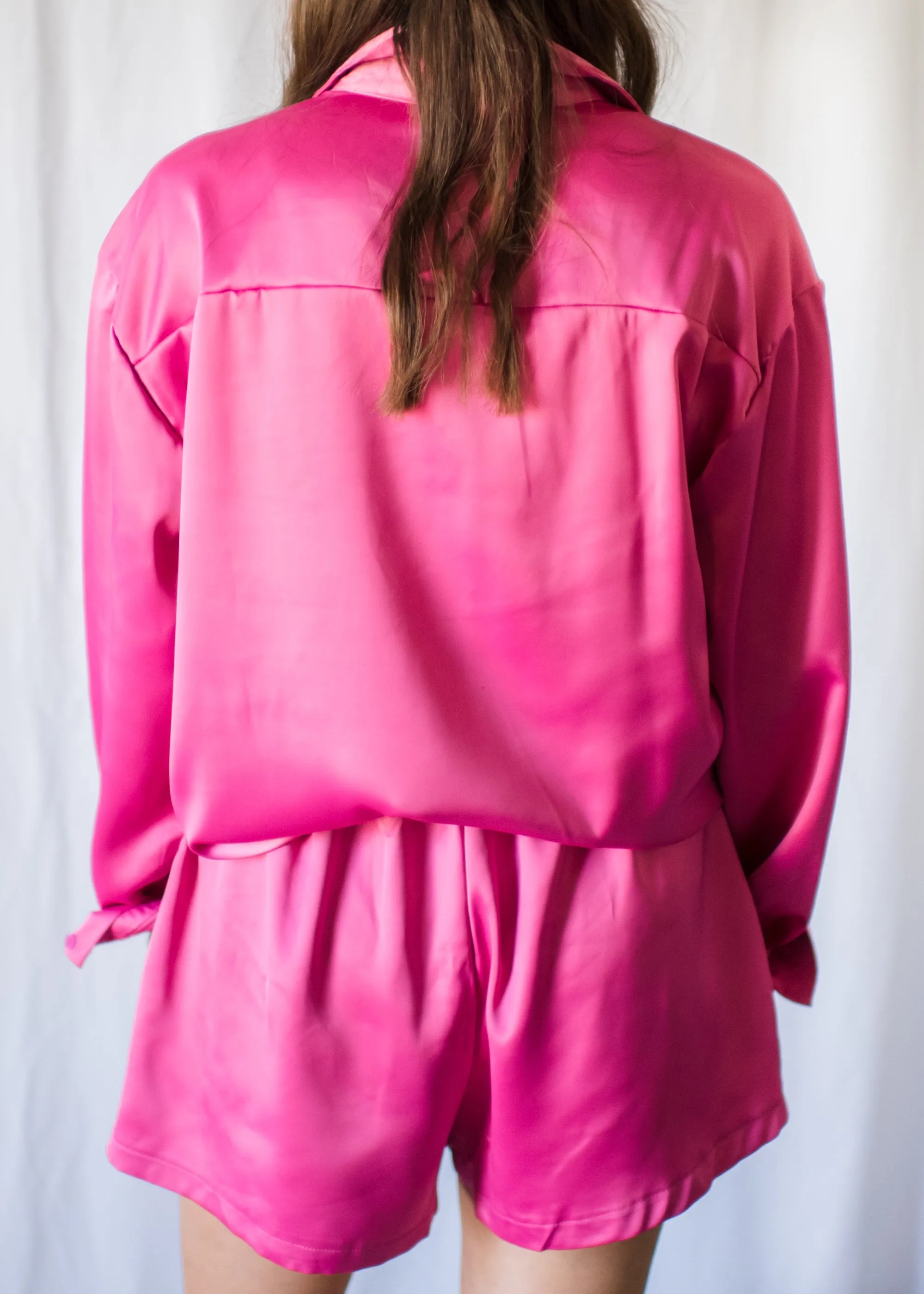 City Chic Satin Pink Blouse