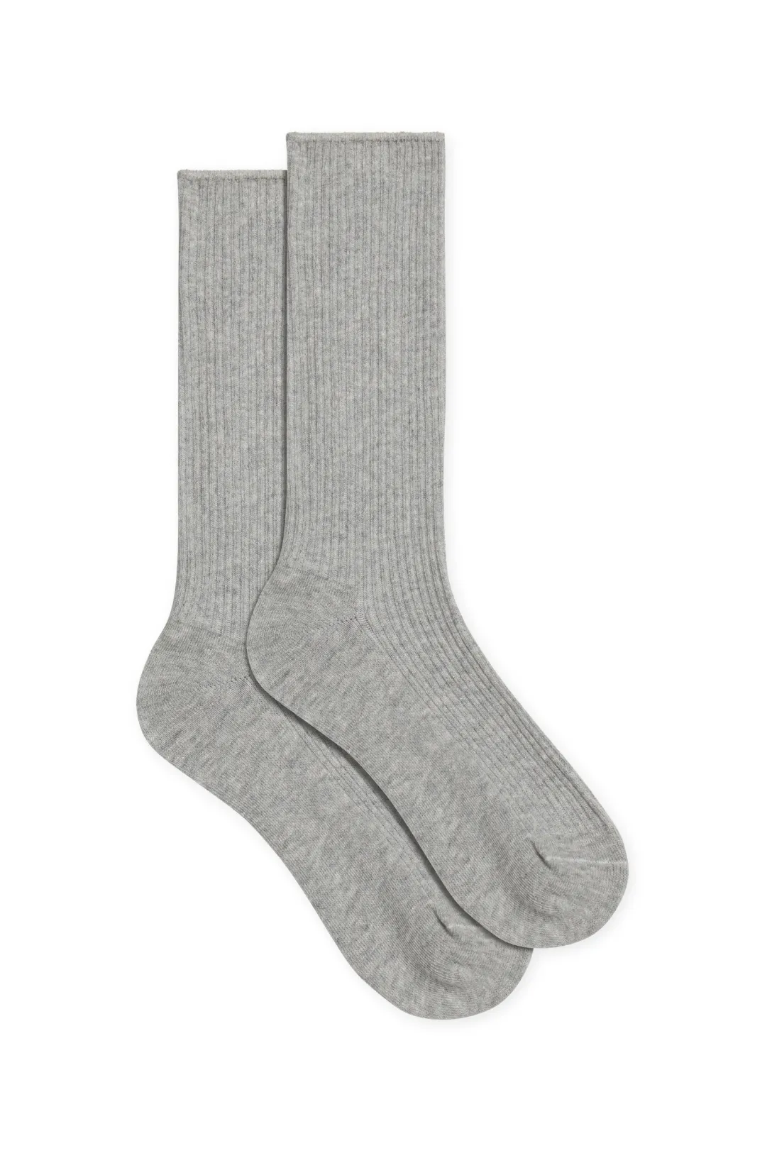 Classic Rib Socks | Heather Grey