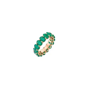 Colombian Emerald Oval Eternity Ring