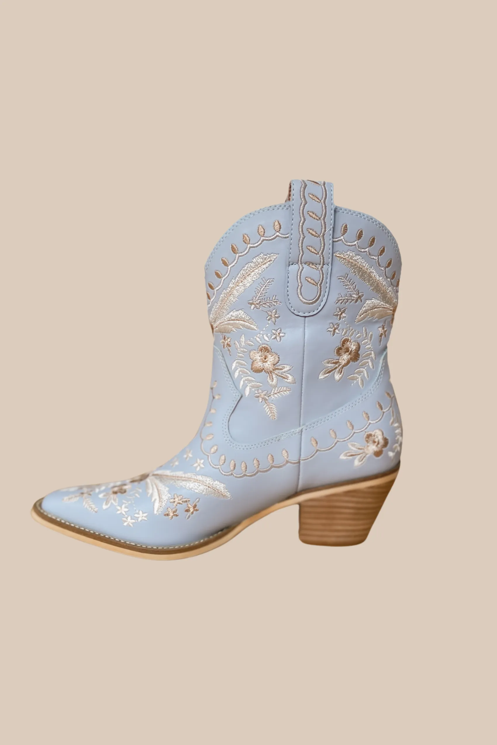 Corral Embroidered Western Cowboy Booties - Sandstone