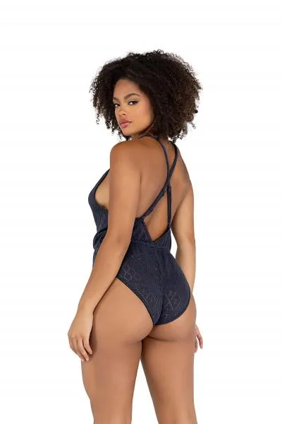 Cozy Pointelle Romper - Grey -