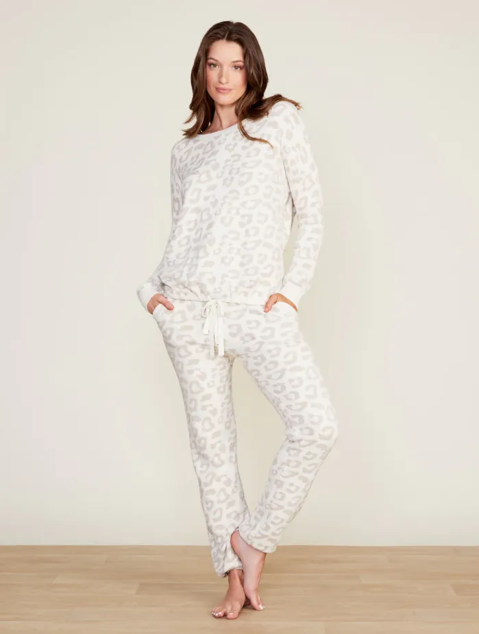 CozyChic Ultra Lite Slouchy Barefoot in the Wild Pullover - Cream/Stone
